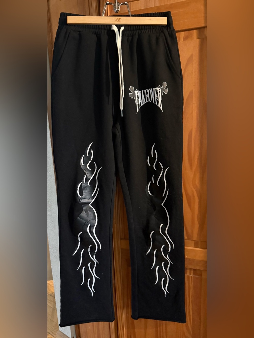 Takeover sweatpants. Flame Graphic
